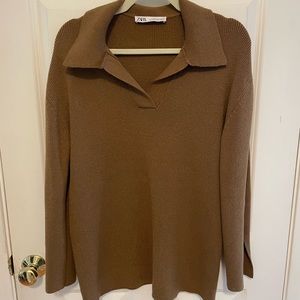 Like New Zara Collared Sweater
